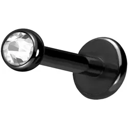 Titan Labret mit Push Fit KRISTALL