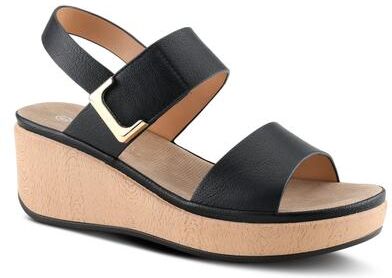 Women's Spelta Platform Sandal by Patrizia by Spring Step in Black (Size 37 M)