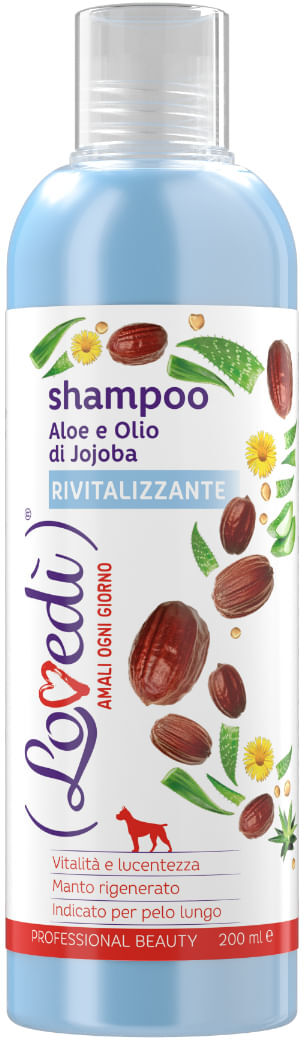 LOVEDI Lovedì Dog Shampoo Rivitalizzante con Aloe e Olio di Jojoba 200ML