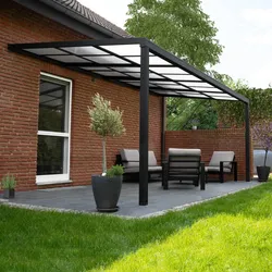 HOME DELUXE Terrassenüberdachung SOLIS DELUXE - 290 x 295 x cm Grau