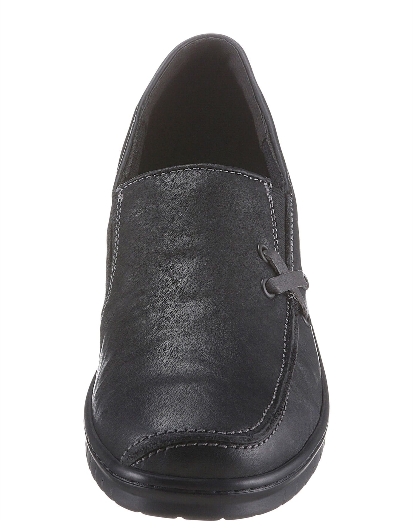 Slipper LORETTA, Damen, Gr. 39, schwarz, Leder, Schuhe Slipper schwarz 39