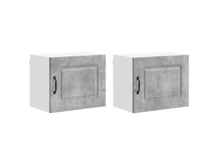 IBUQDDV Küchenschrank Kalmar 2 STK. Betongrau Holzwerkstoff Für den Innenbereich, moderne und traditionelle Küchen, rechteckige Form, vielseitige Stauraumlösungen