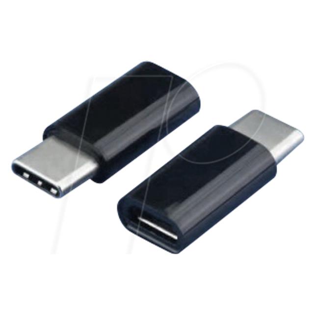 EFB Elektronik EBUSBCM-MIKROBF Kabelschnittstellen-/Gender-Adapter USB-C USB Micro-B Schwarz (USB 2.0) (EBUSBCM-MIKROBF)