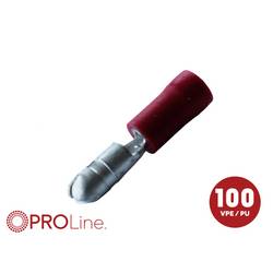 ACV 340025-1-0-p Rundstecker Stift-Ø: 4.0 mm Vollisoliert Rot 1 St. Piece
