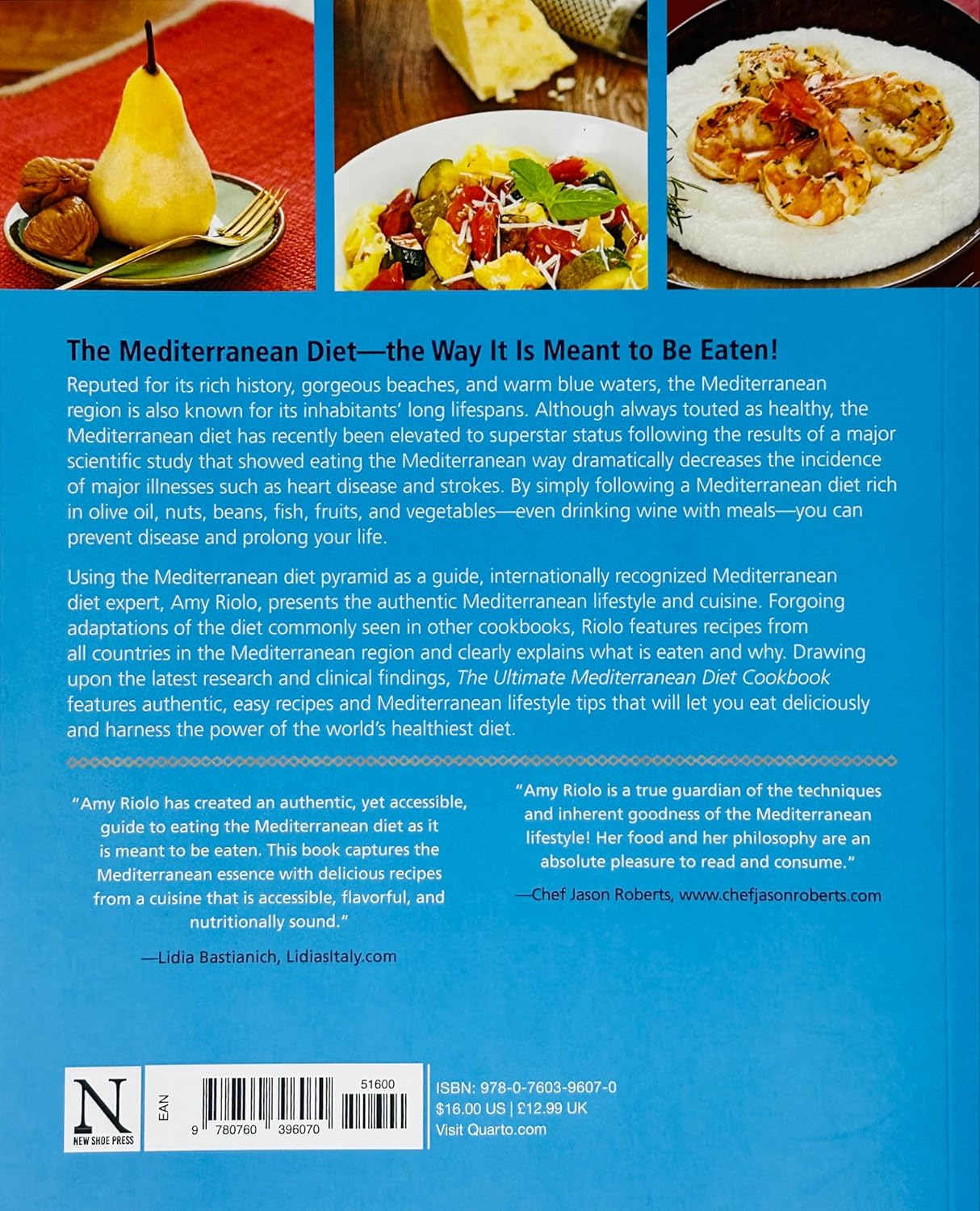 New Shoe Press The Ultimate Mediterranean Diet Cookbook by Amy Riolo - Paperback - 100 Authentic Mediterranean Diet Recipes for a Healthier, Longer Life