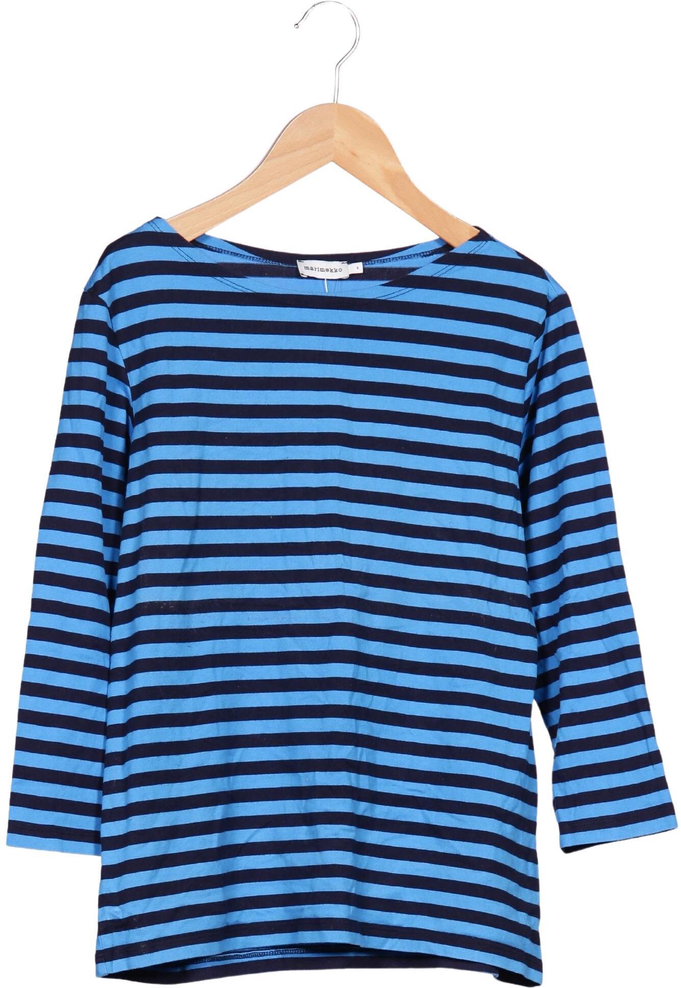Marimekko Damen Langarmshirt, Marineblau, Gr. M, Baumwolle - Second Hand