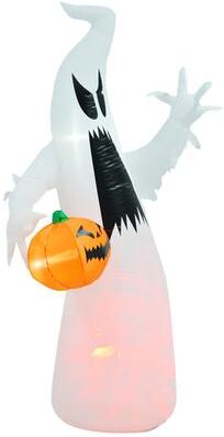Kodotan sofa 5.9' Halloween Inflatable Outdoor Decoration Ghost with Pumpkin Blow Up LED Garden Lawn Party Holiday Waterproof