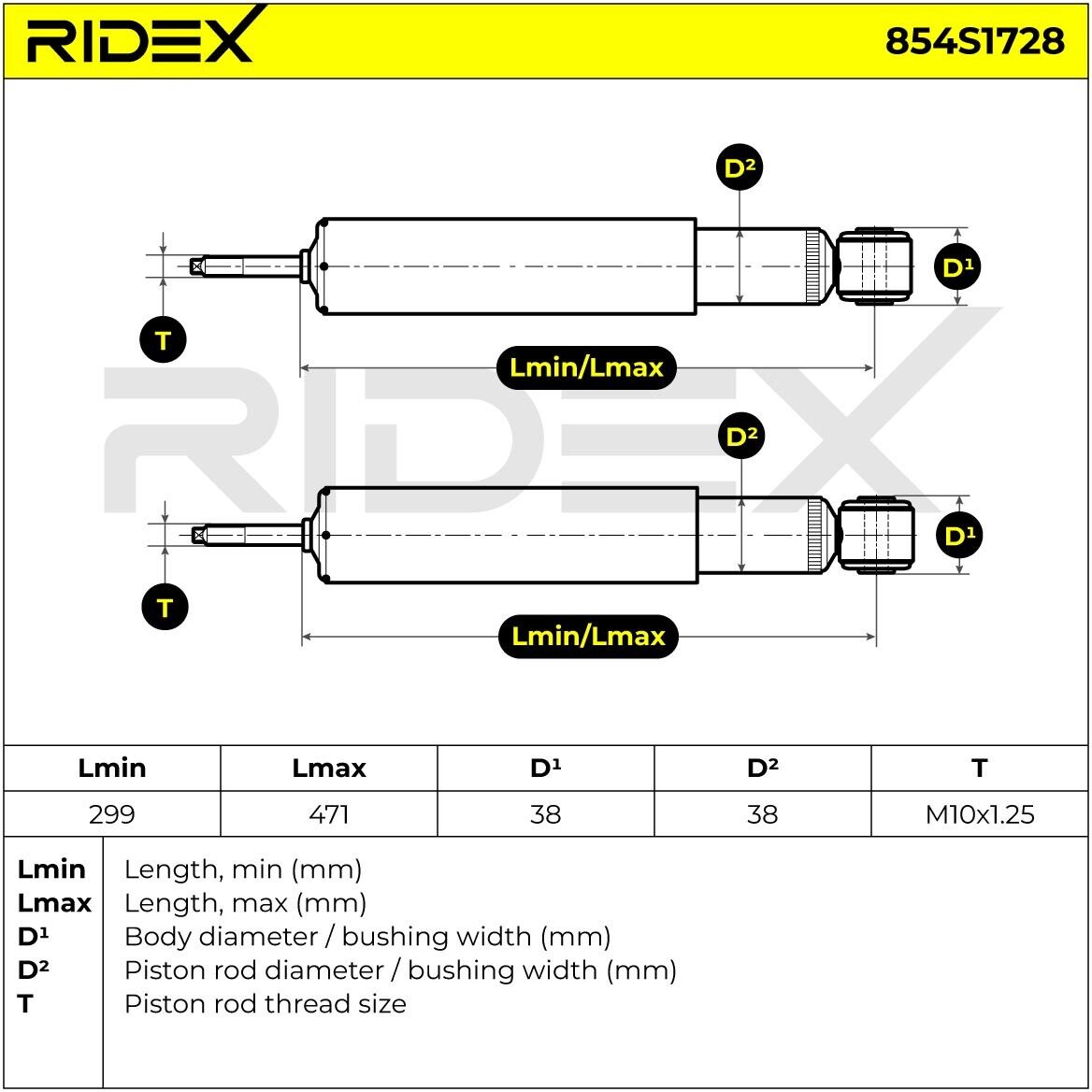 RIDEX 854S1728 Shock absorber