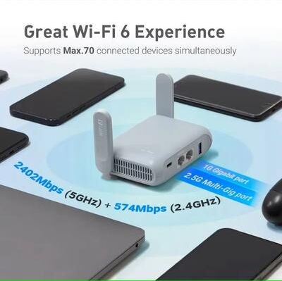 Uplift Essentials Wi Fi 6 Travel Gigabit Router Portable Wireless VPN Box With Captive Portal And Cybersecurity Wi Fi 6 Travel Gigabit Router Portable Wireless VPN Box With Captive Portal And Cybersecurity
