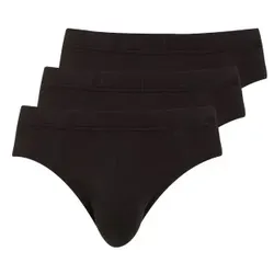 Jockey 3P Cotton Plus Brief Schwarz Medium Herren
