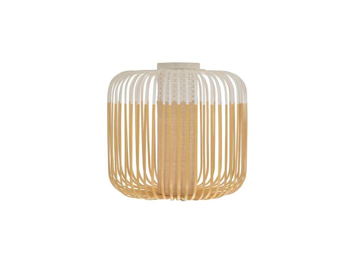 Plafonnier Bamboo M, blanc, Ø 45 cm, E27 - Forestier - Salon / séjour - Design - Bambou - À ampoule unique