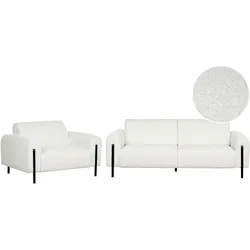 4-SITZER-SOFA Set Bouclé weiß Askim