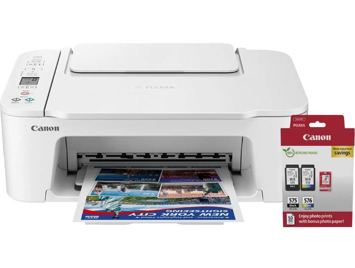 Canon PIXMA TS3751i + 1 set extra cartridges + fotopapier