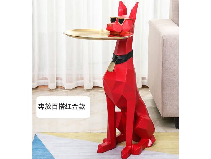 Décoration nordique en résine de haute qualité pour chien et homme, décoration de maison de garde de grande valeur pour chien, ornement de sol