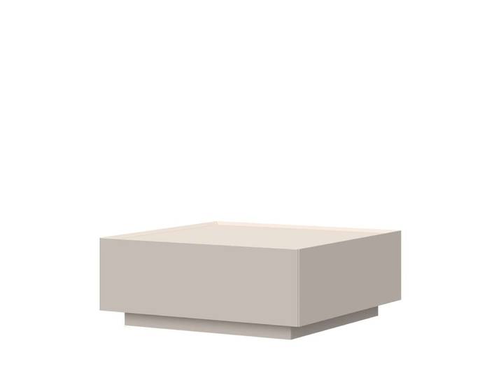 Couchtisch GOODPRODUCT Sky45 , beige (cashmere farbe), B:90cm H:36cm T:90cm, Tische, Couchtisch, Mit Rollen, lackiert mit wasserbasiertem UV-Lack