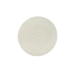 Webteppich  Elio , creme , Synthetische Fasern Ø: 120