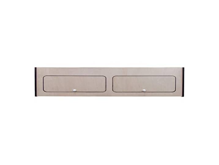 Wohnwagen Oberschrank mit schwarzem Rand Wohnmobil 120cm x 25cm x 25cm Camper Hängeschrank Birkensperrholz Trennwand Leichtgewichtig Unbehandelt Soft-Close Vorgebohrte Löcher Befestigungssatz