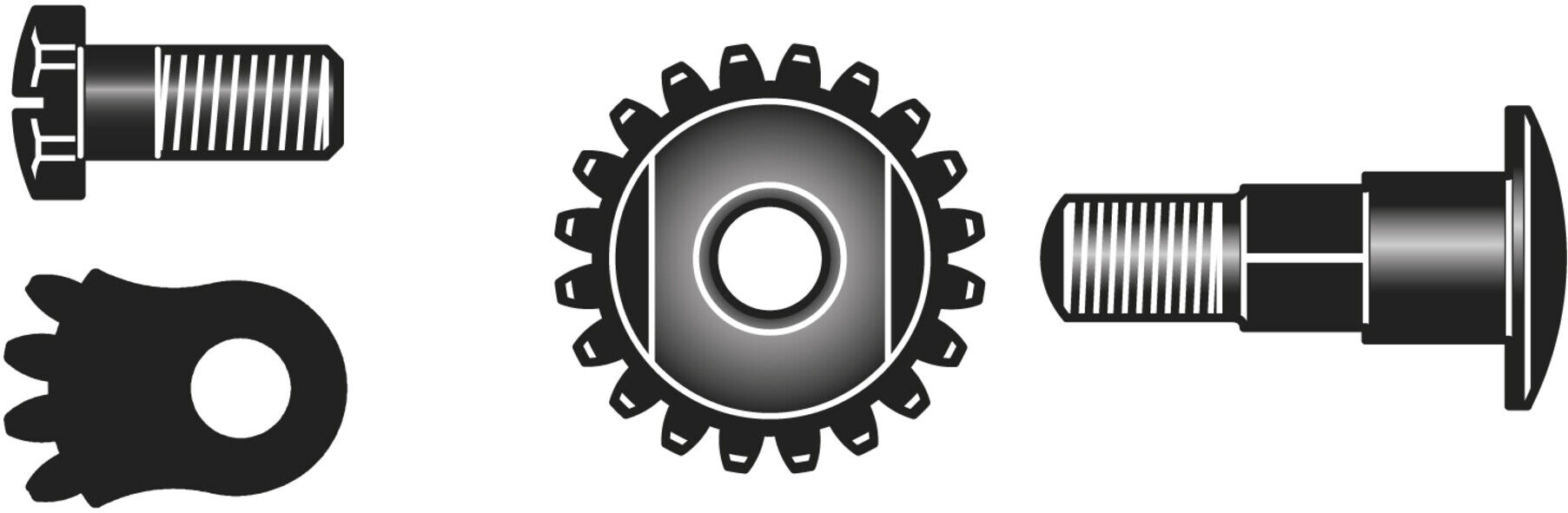 FELCO 2/90 Reparatur-Satz : Bolzen, Mutter, Sektor)