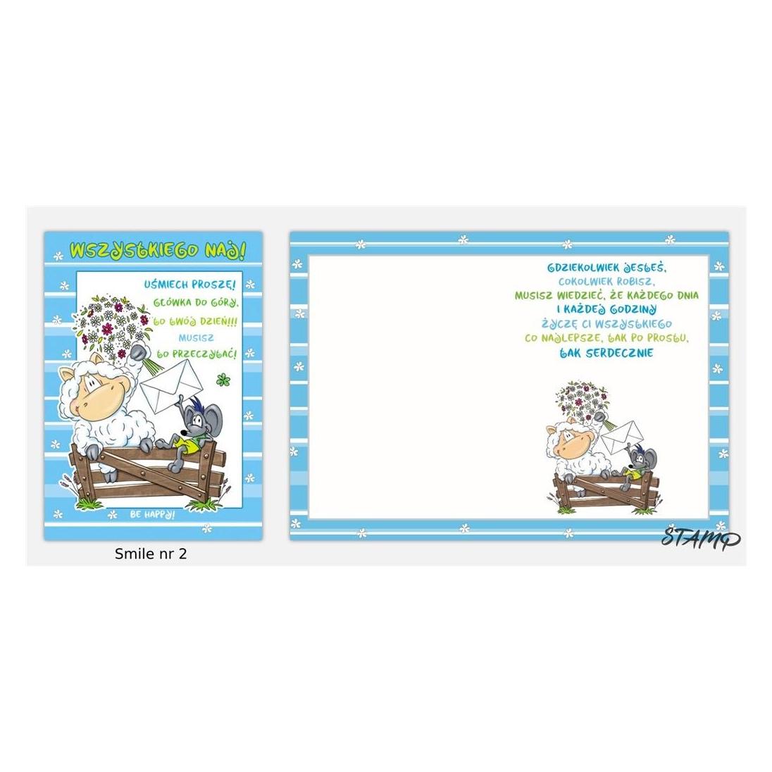 Stamp Smile B6 Karte + Umschlag Muster Nr. 02 (40946418)
