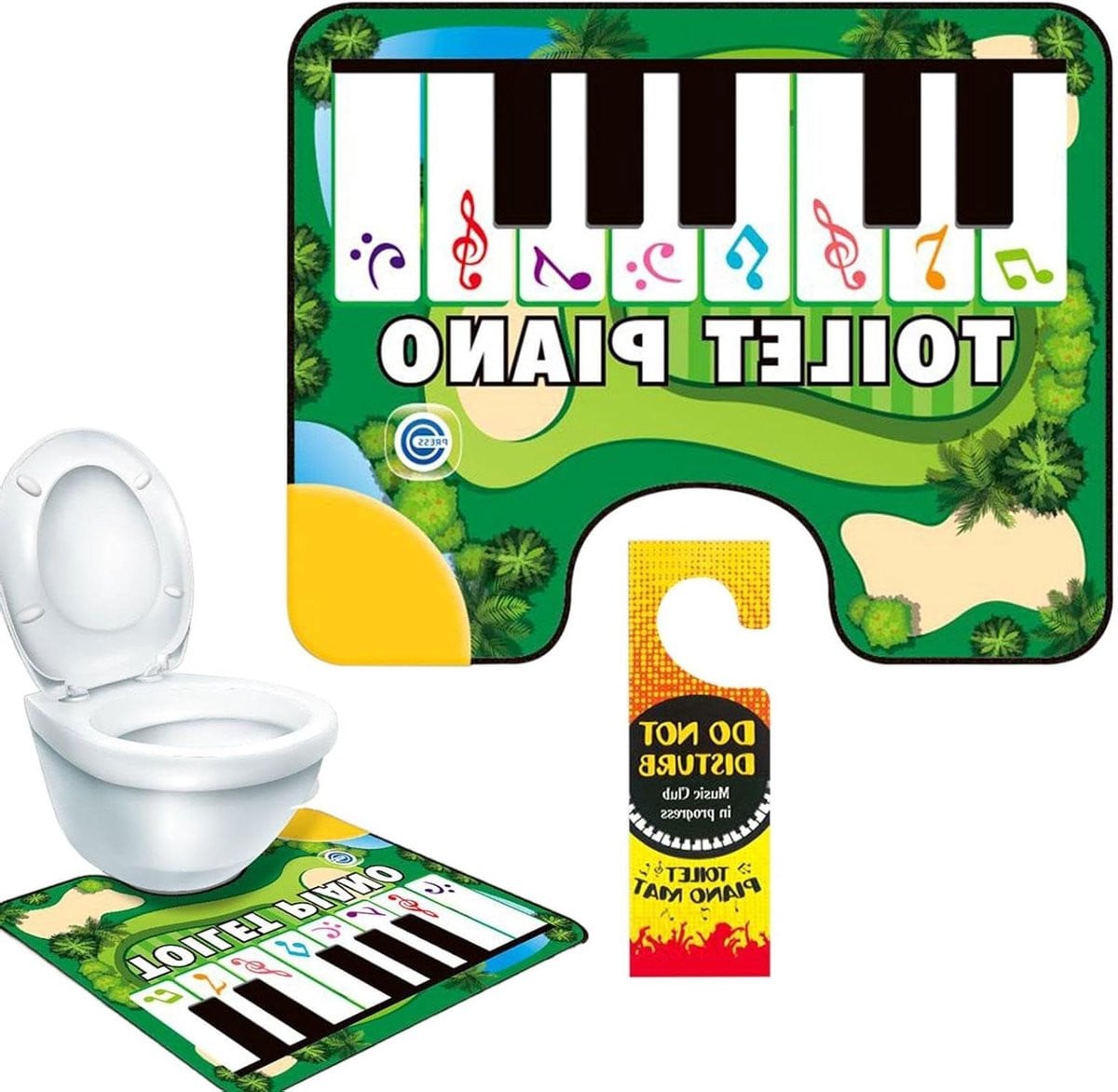 Pianomat Muziekmat voor de badkamer - Interactief muzikaal toetsenbord - 60 x 48 cm