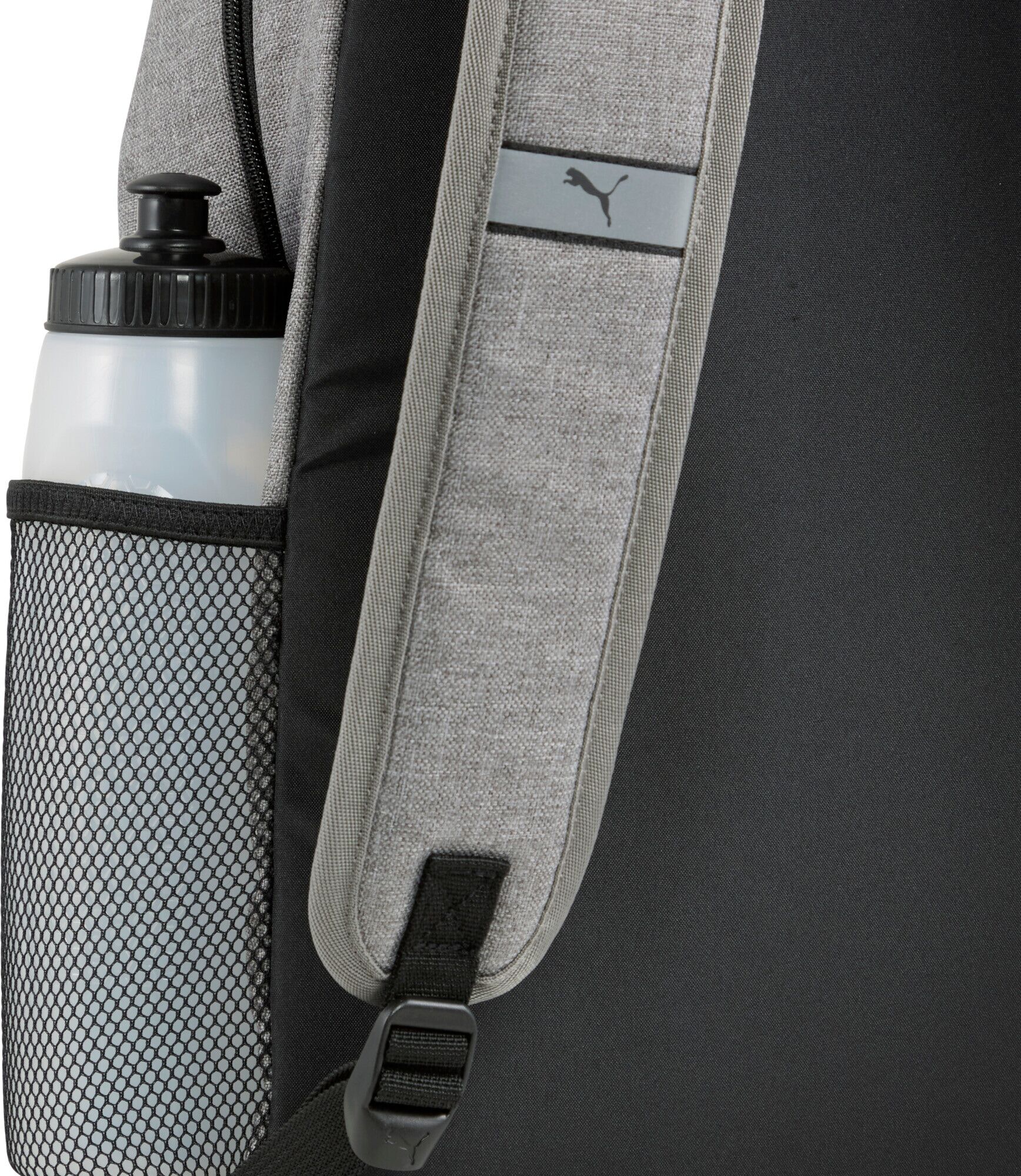 Rucksack PUMA "PHASE BACKPACK III", grau (medium gray heather), Rucksäcke, Netz, Obermaterial: 100% Polyester, gemustert, Rucksack, für Erwachsene, sportlicher Stil, mit geräumigem Hauptfach medium gray heather Einheitsgröße