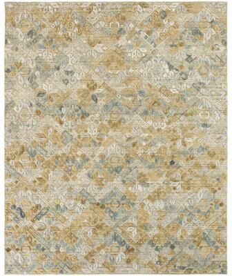 KALATY Modern Multi-Colored Hand-Loomed Wool & Viscose Area Rug