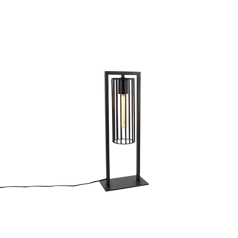 Moderne dimbare tafellamp Qazqa - Zwart - Metaal - E27