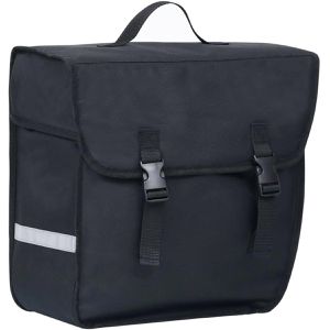 vidaXL Gepäckträgertasche 93252, schwarz, 21 Liter, Seitentasche wasserabweisend reflektierend rechts