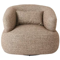 DREHSTUHL aus braunem Stoff - 91/88/67 cm