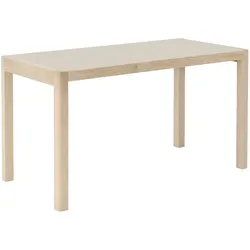 Muuto Workshop Tisch, 130 x 65 cm, warm grey linoleum / eiche natur