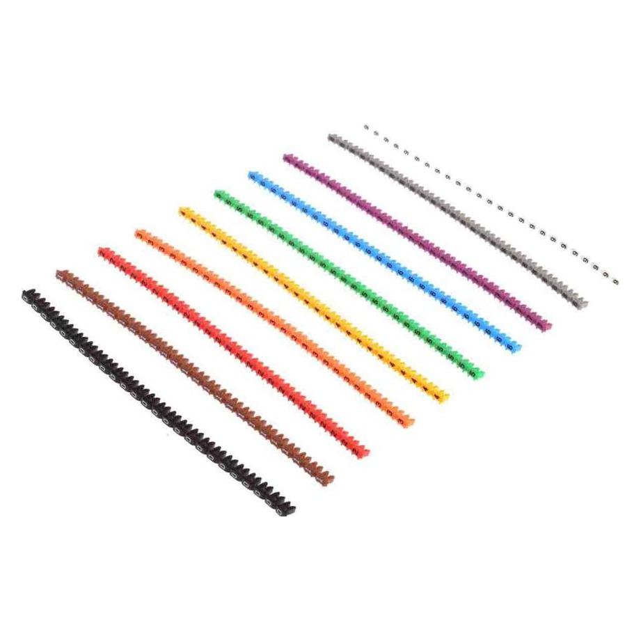 RS PRO Clip on Nylon 66 Cable Marker Pk Mixed (8121231)