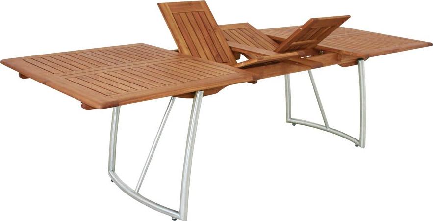 Gardissimo Edelstahl/ Akazienholz Gartenausziehtisch "Kyoto" holz