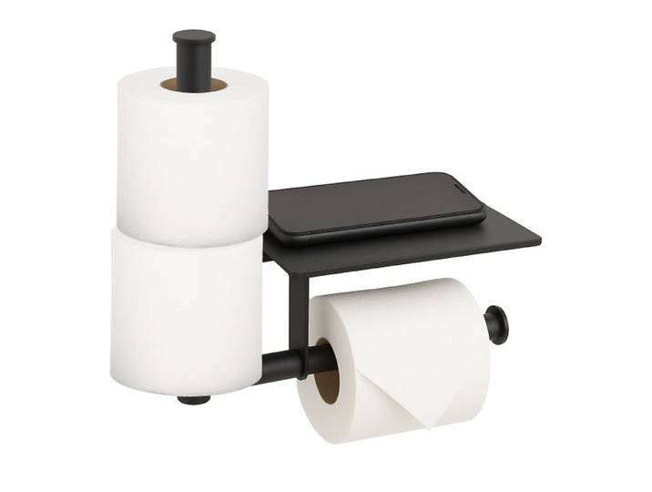 Relaxdays Wand-Toilettenpapierhalter ohne Bohren