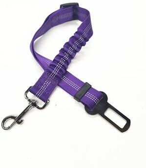 Useful Little Things Reflective Adjustable Dog Car Seat Belt Safety Harness purple B