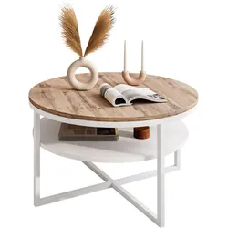COUCHTISCH CIRI-X mit Regal Eichenoptik Wotan