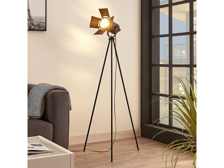 Devon Lampadaire Black - Lindby - Salon / séjour - Moderne - Métal - À ampoule unique