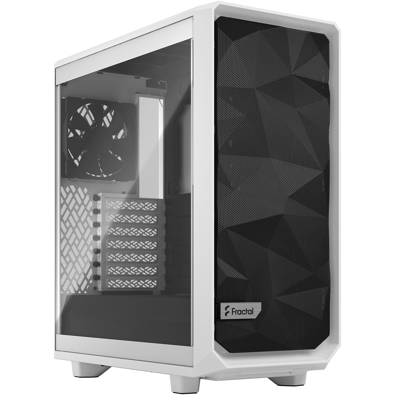 Fractal Design Meshify 2 Compact White TG mit Sichtfenster Midi Tower ohne Netzteil weiss