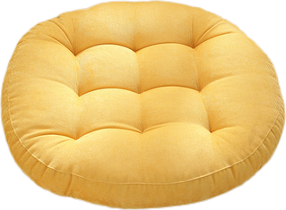 Trendy Discount Goods Large Round Cushions Meditation Floor Pillow For Kids Adults Cushion For Yoga Office Floor Seating Living Room corduroy Yellow round 55cm