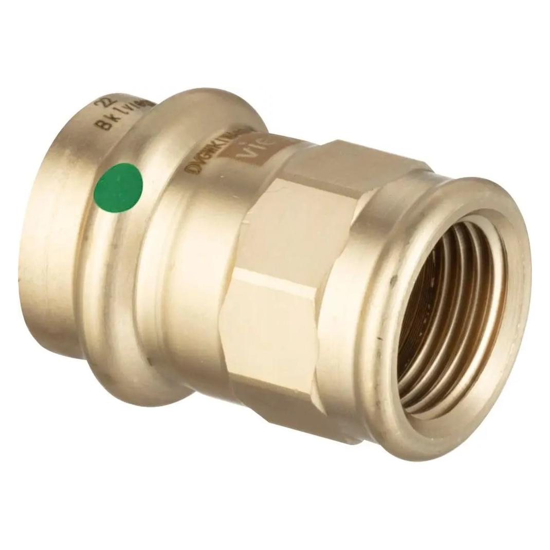 Viega Temporary connector 22 mm x 1 "bronze (298 128) (Rohrverschraubung) (298128)