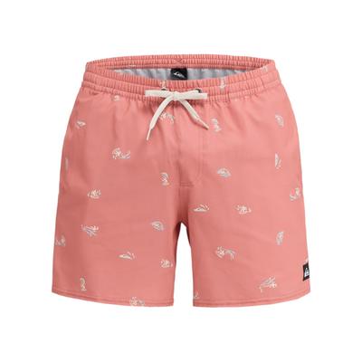 Boardshorts QUIKSILVER "Stretch Printed Volley 16", Herren, Gr. L, Normalgrößen, rosa (desert sand spaced out), Obermaterial: 92% Polyester, 8% Elasthan., Hosen