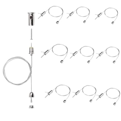Shirene Touwophanging Inbouwset - 10 stuks RVS Plafond Oorstekers voor Draadkabels