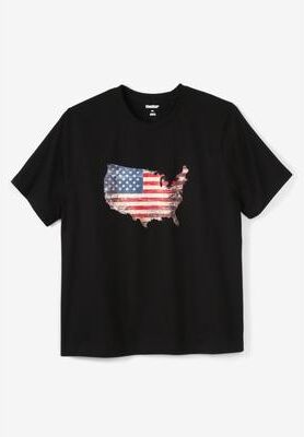 Men's Big & Tall Americana Screen Tee by Liberty Blues in Americana (Size 4XL)