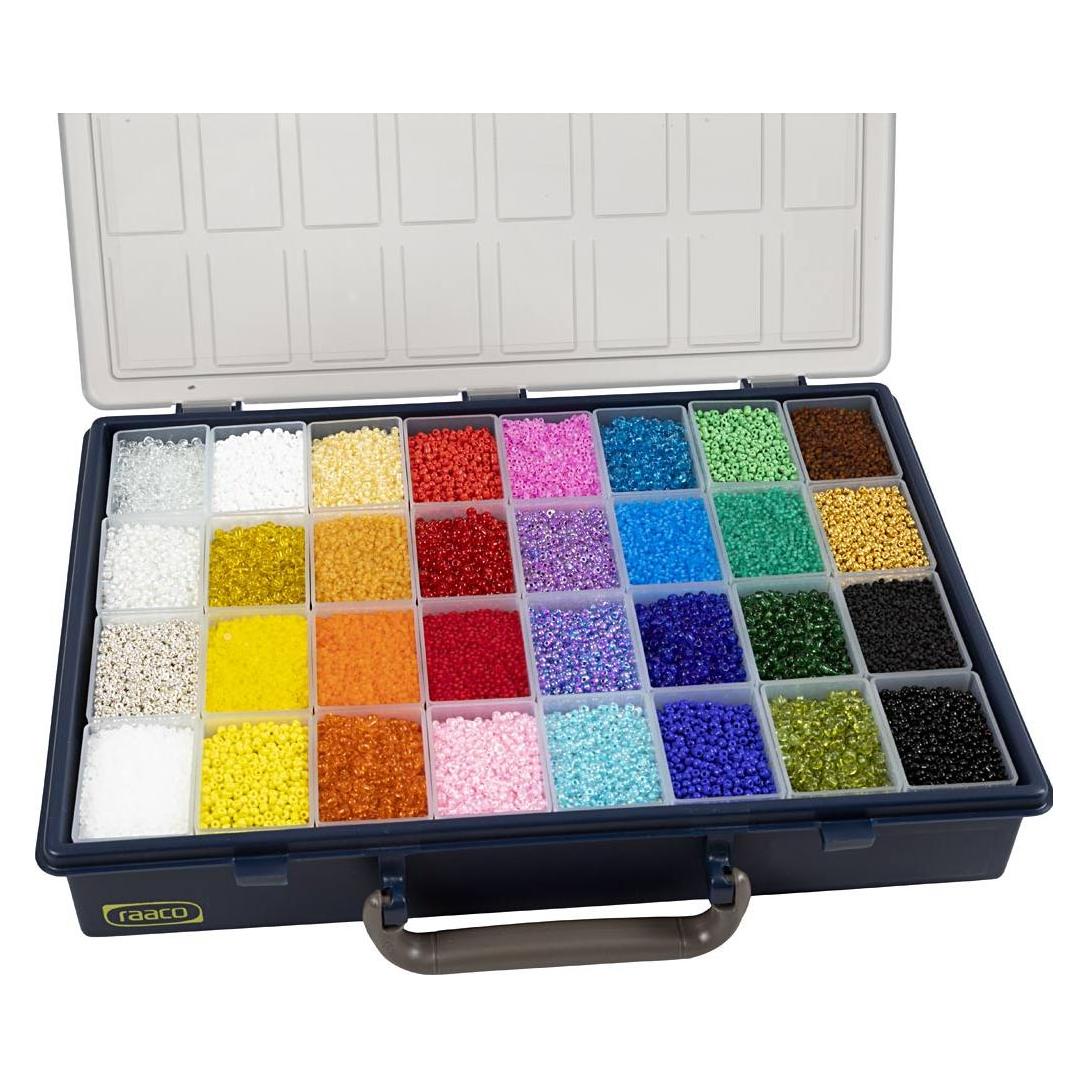Creativ Company Rocailles-Perlen 6/0+8/0+15/0, 32 x 100g Mehrfarbig (5712854059282)