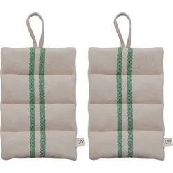 Linu Topflappen, beige-grün, 2 St.