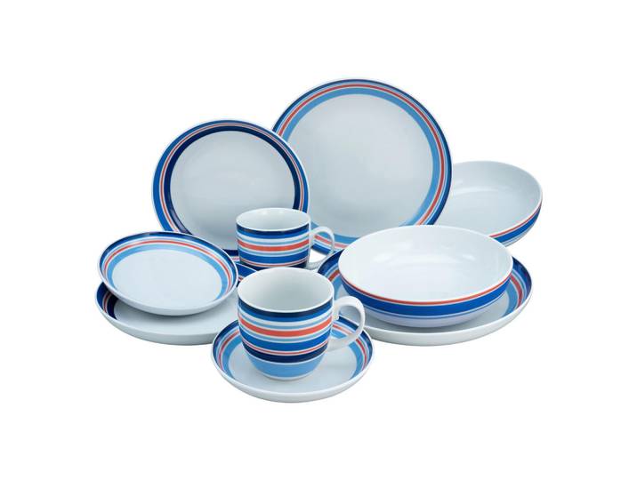 Creatable Kombiservice Allround Coast Line, Mehrfarbig, Keramik, 10-teilig, 400 ml, Geschirr, Geschirrsets, Kombiservice