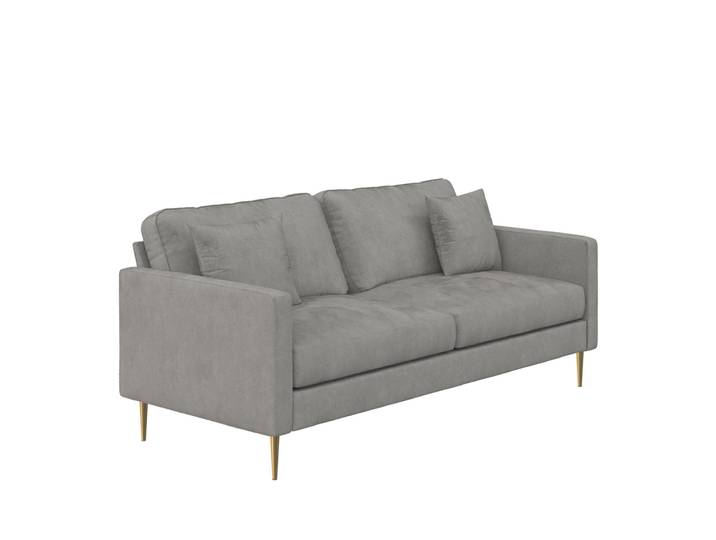 Sofa 3-Sitzer HIGHLAND Velour Grau