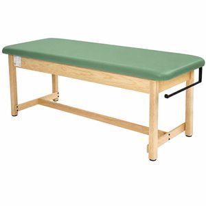 Teqler Behandlungsliege T146707, aus Holz, lindgrün, 1 Zone, Liegehöhe 67cm, mit Papierrollenhalter, bis 227 kg