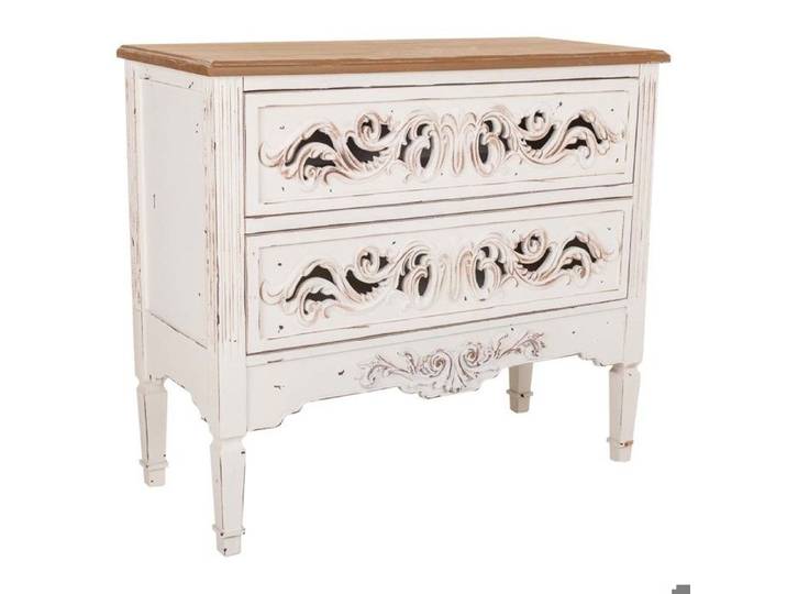 Commode en bois blanche 86x38x76h