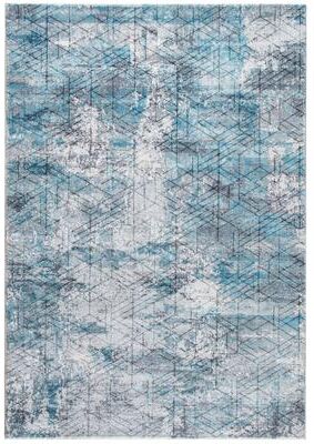 Domani Comfort Geometric Marble Faux Fur Rug