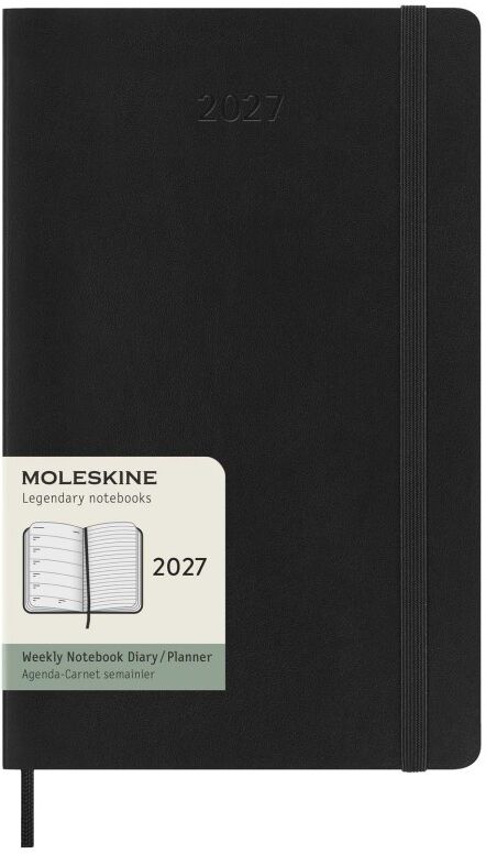 Agenda hebdomadaire personnalisé 2027 format L Moleskine noir